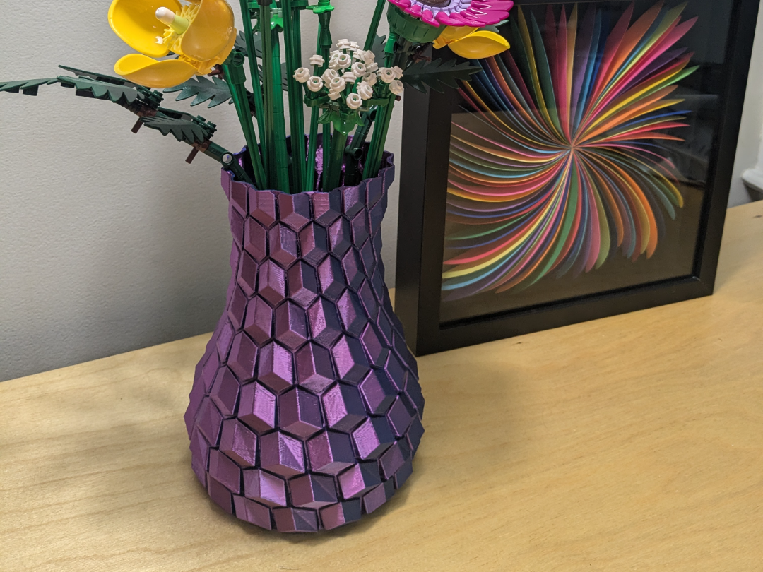Honeycomb Vase for Wildflower Bouquet