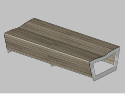 1:20 Park Bench model