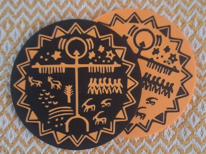 Tüngür (Shaman Drum) Untersetzer