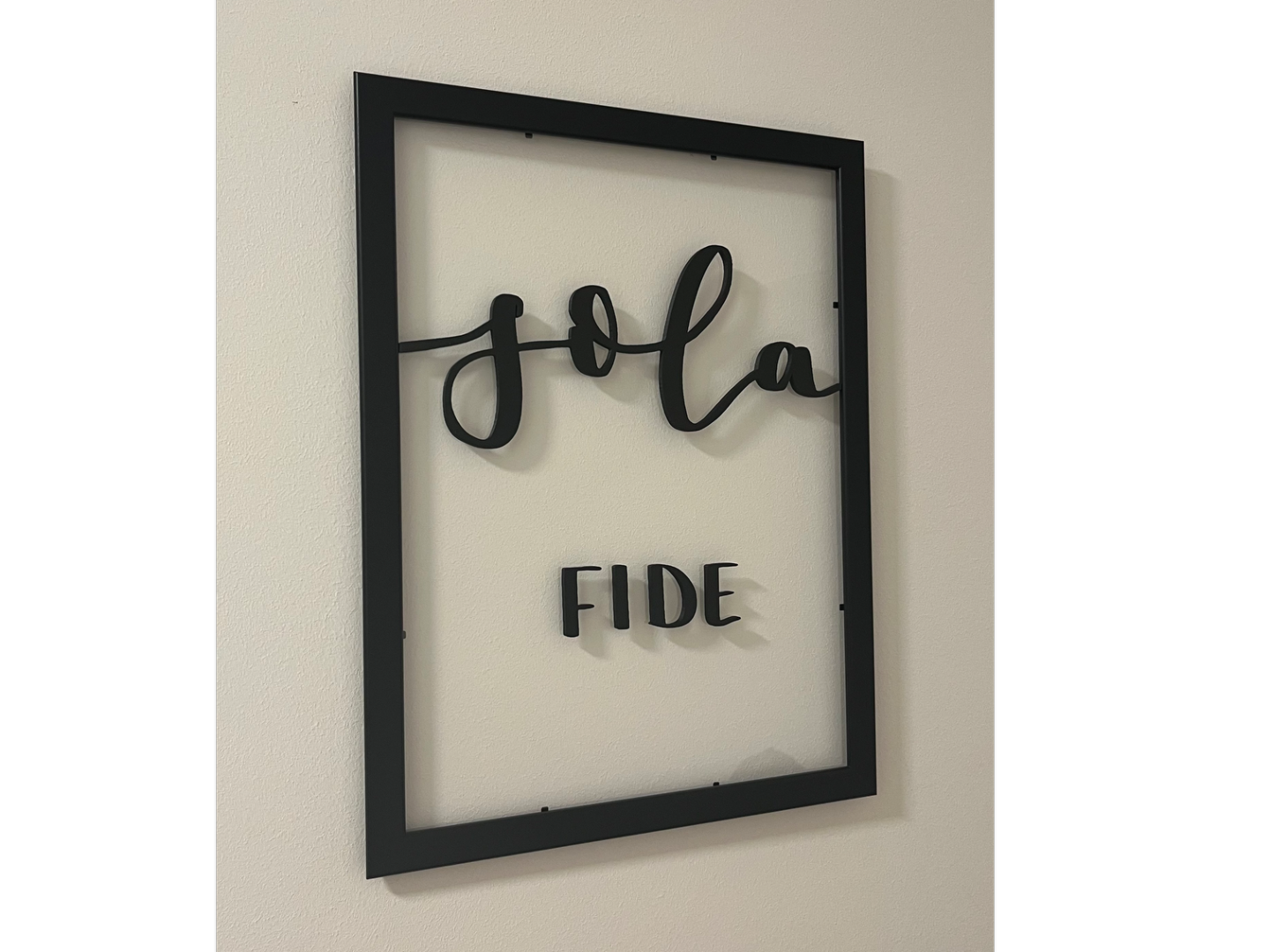 Sola Fide – Hand Lettering in Picture Frame