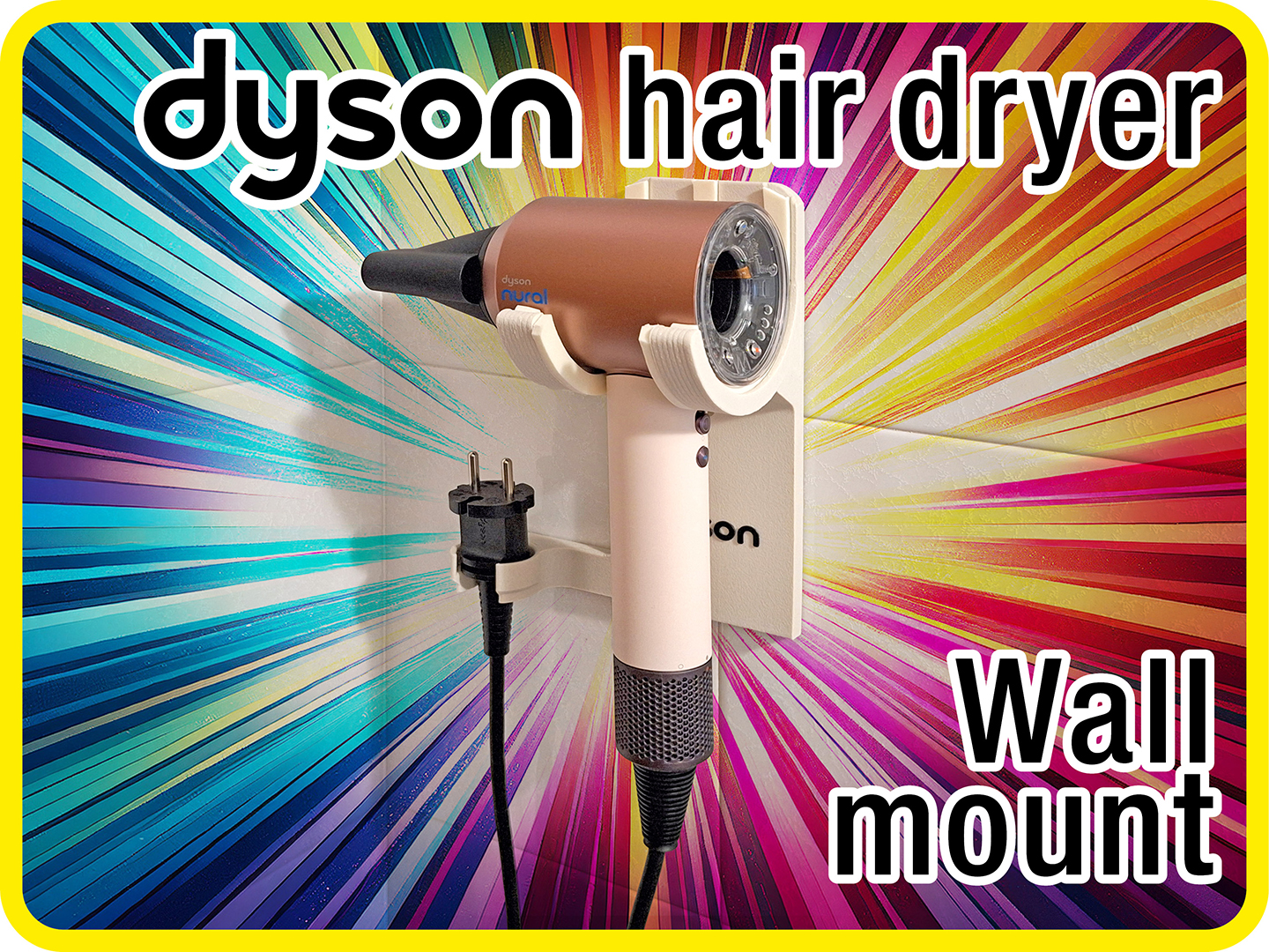 Dyson Supersonic hair dryer wall mount / holder