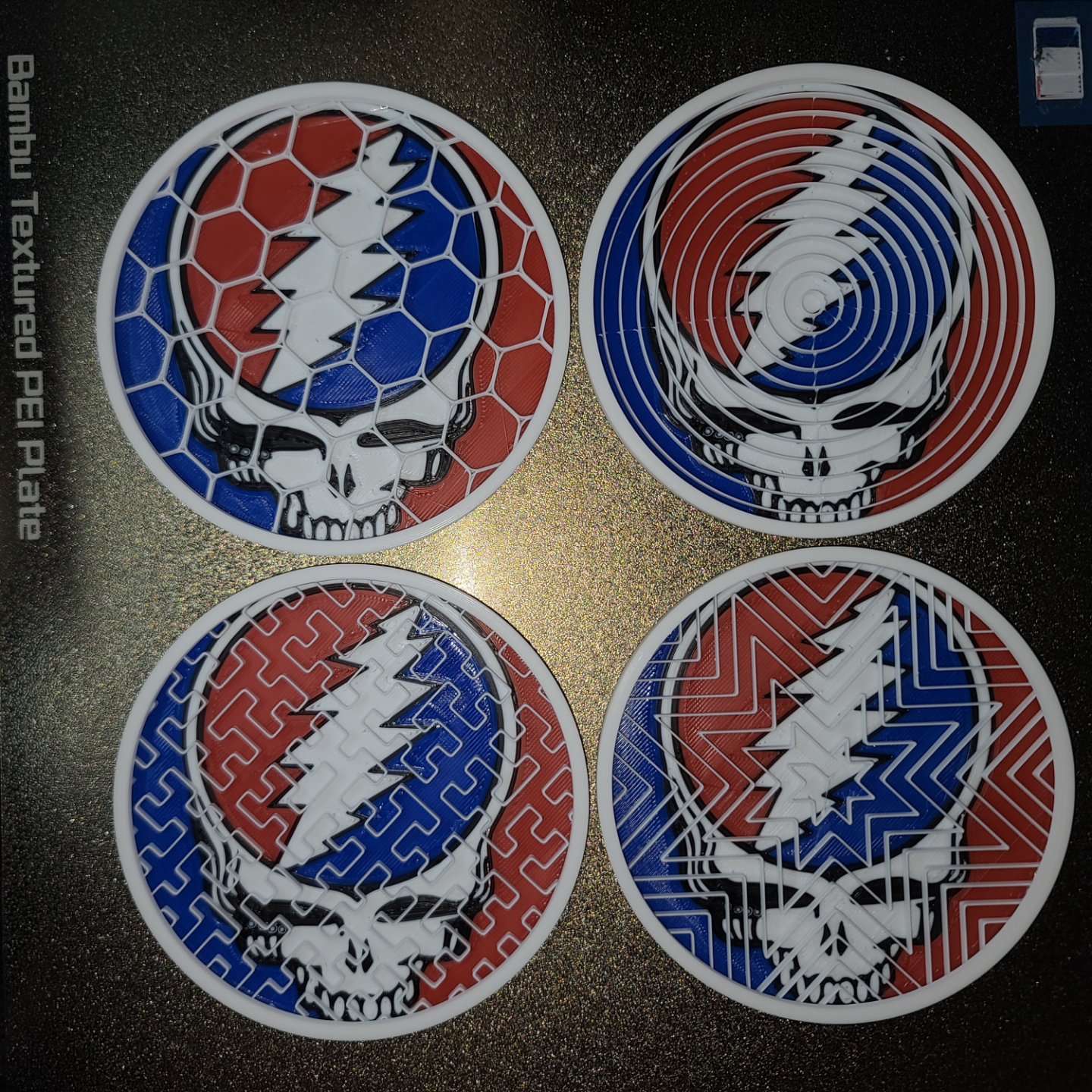 Grateful Dead Infill Coaster Set