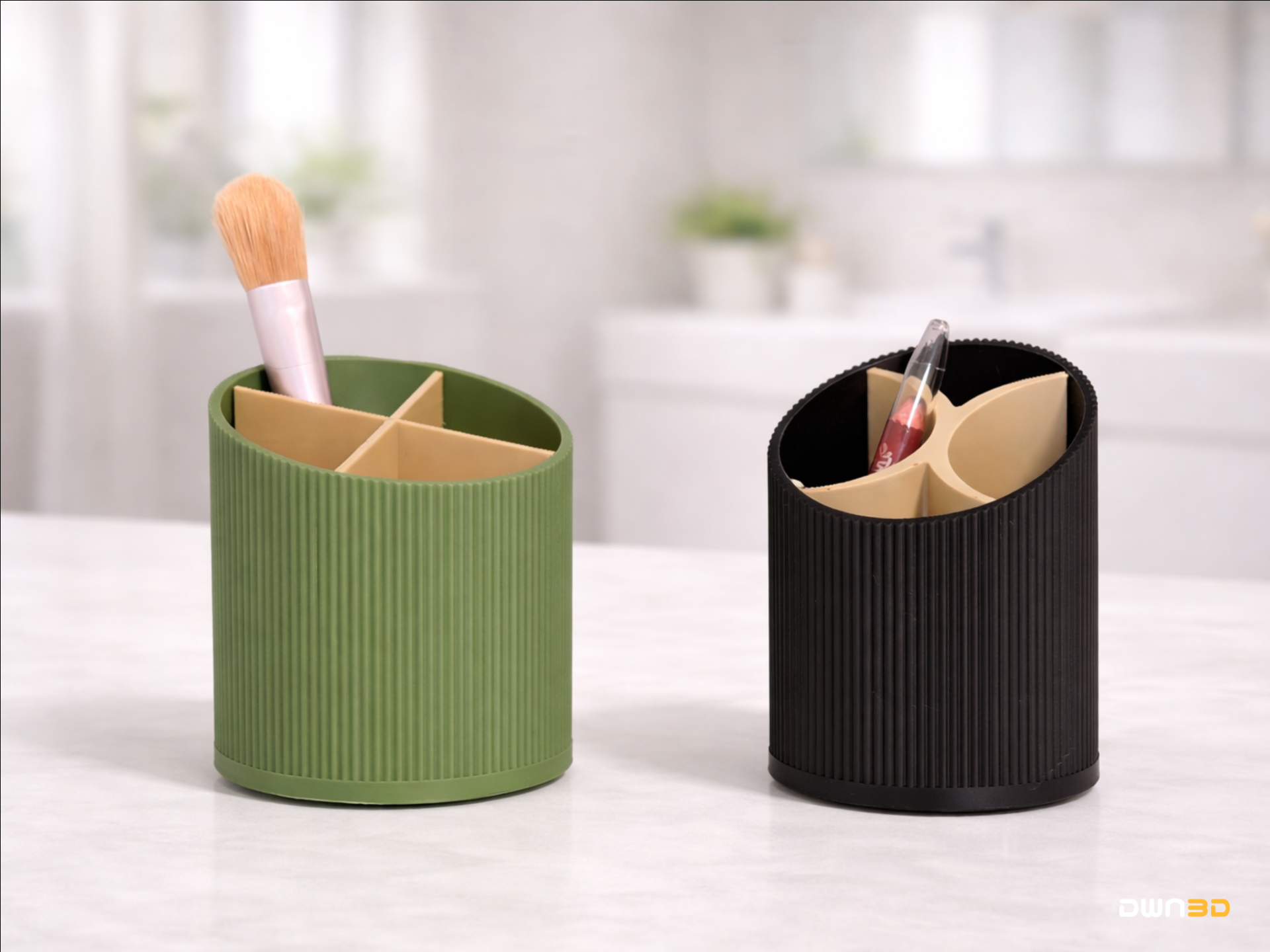 parametric bath & desk organizer - round