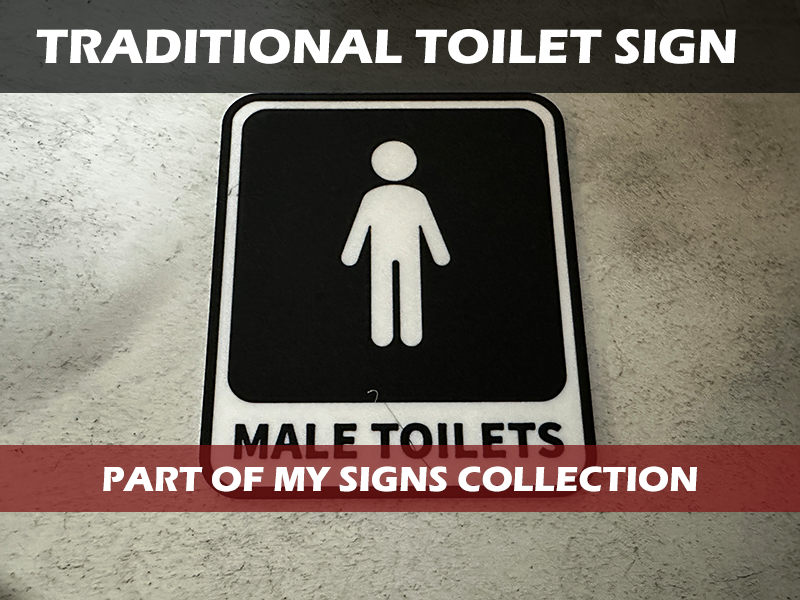 Traditional Male Toilets Sign