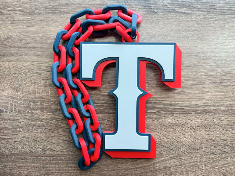 Texas Rangers Oversized Necklace, Pendant