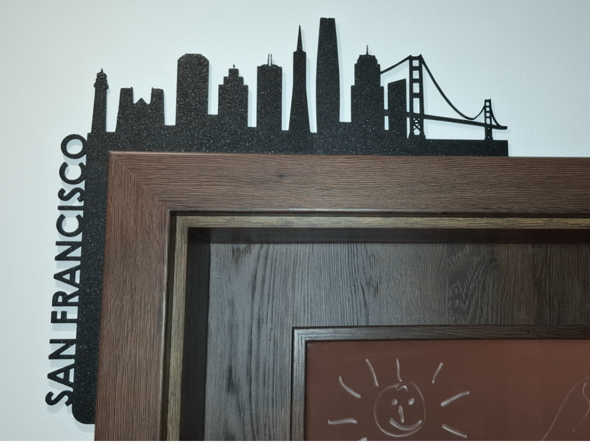 San Francisco Skyline Door Corner Decor