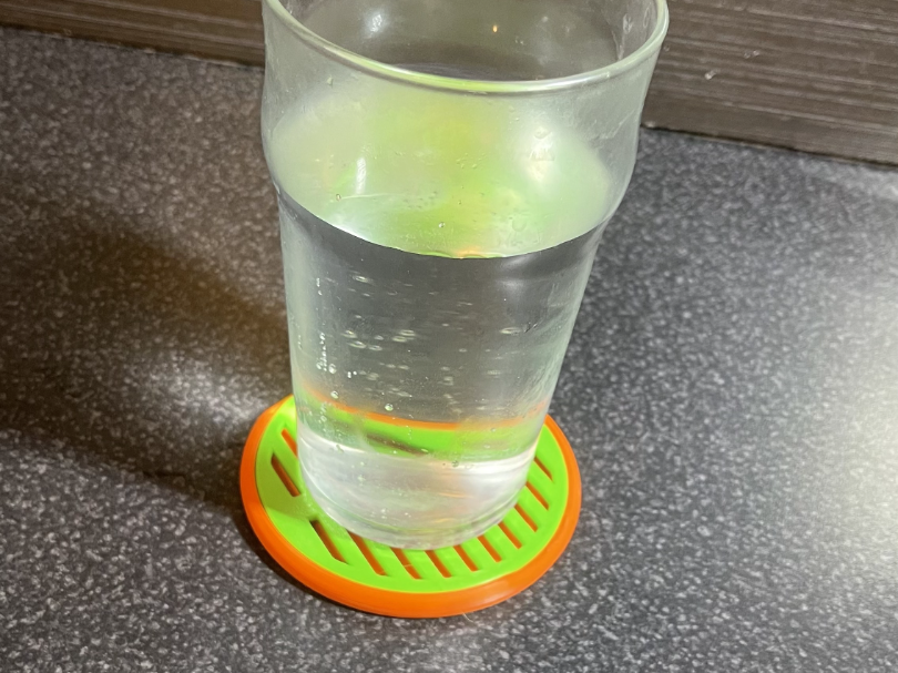 coaster with water catchment