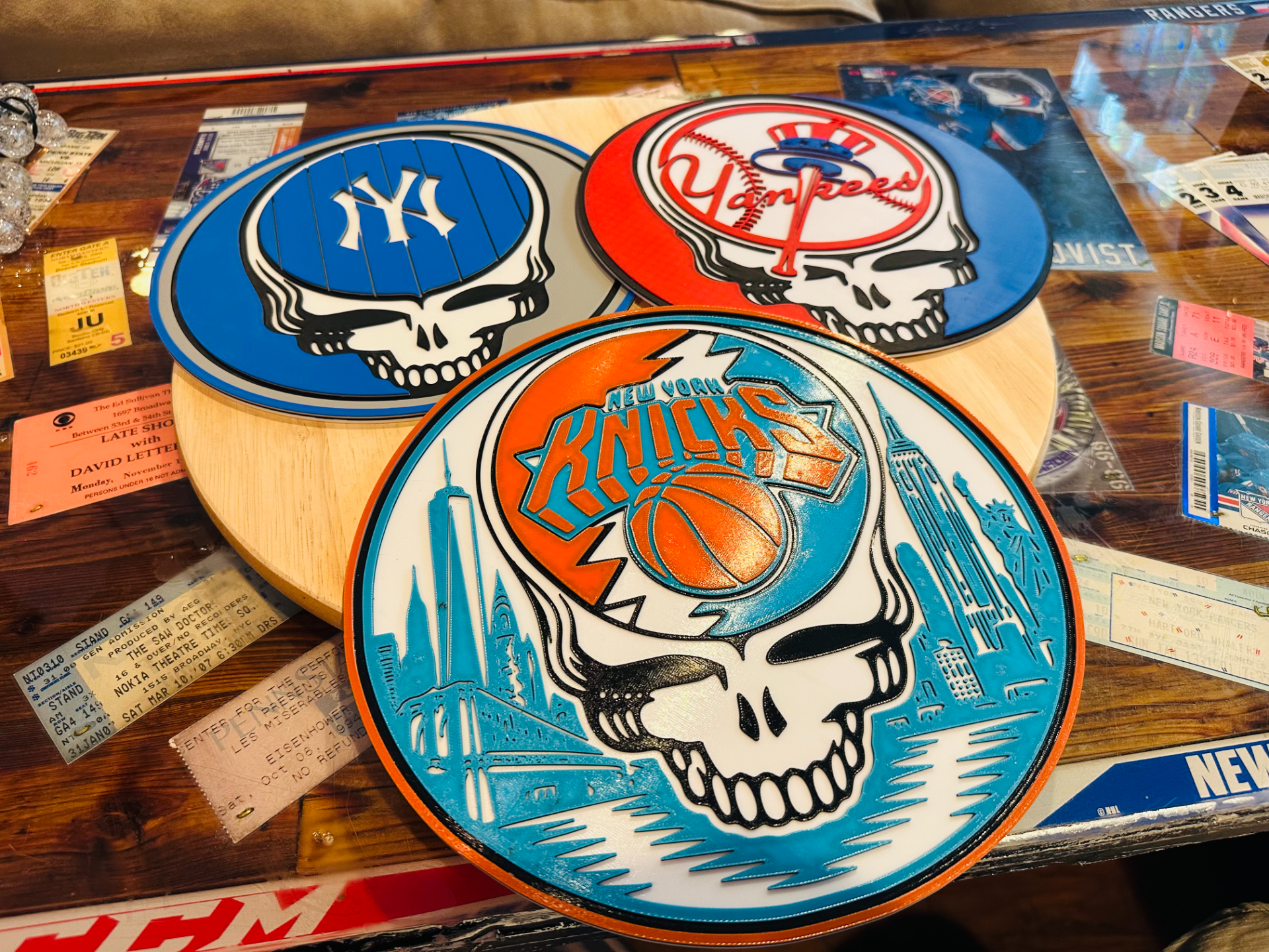 NY Knicks Yankees Steal Your Face AMS Not Required