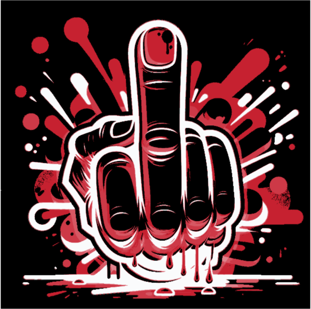 Middle Finger Explosion (NSFW, Hueforge)