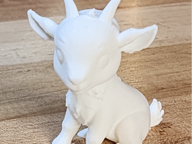 Cute Seated Baby Goat Farm Animal Mini Figurine