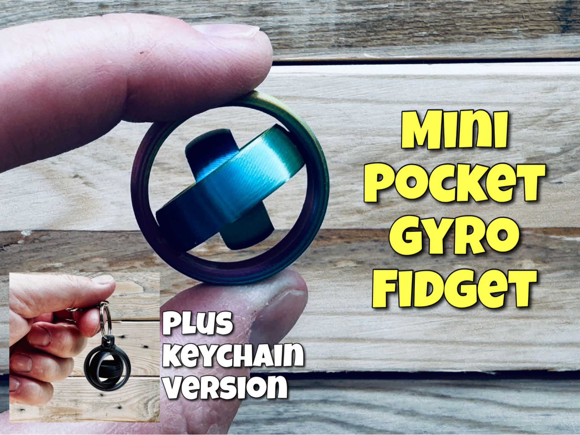 mini pocket gyro, plus keychain