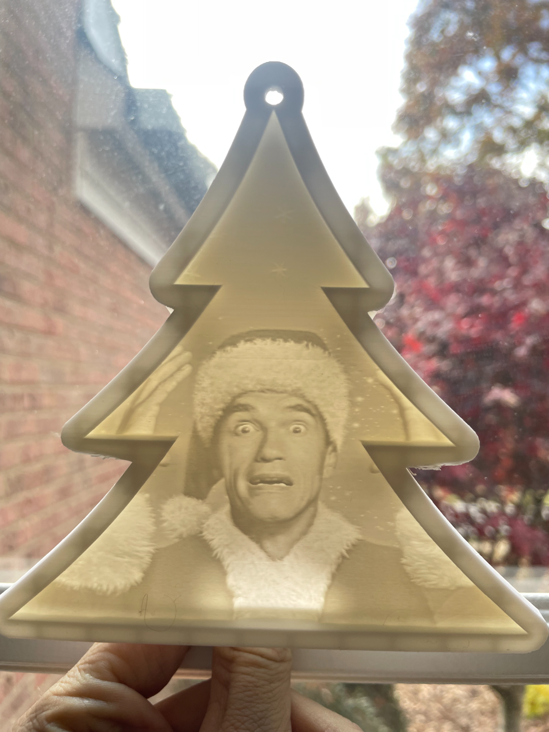 Jingle All The Way / Arnold / Christmas Ornament / Lithophane