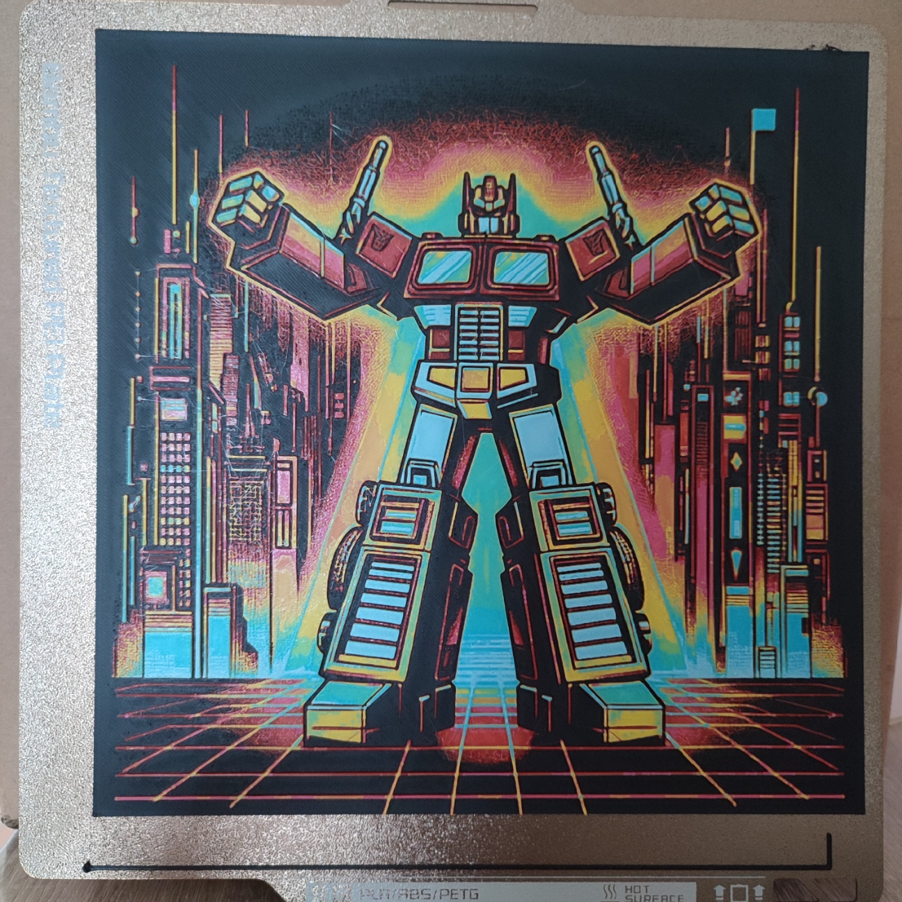 7-color HueForge Optimus Prime Transformers 80s