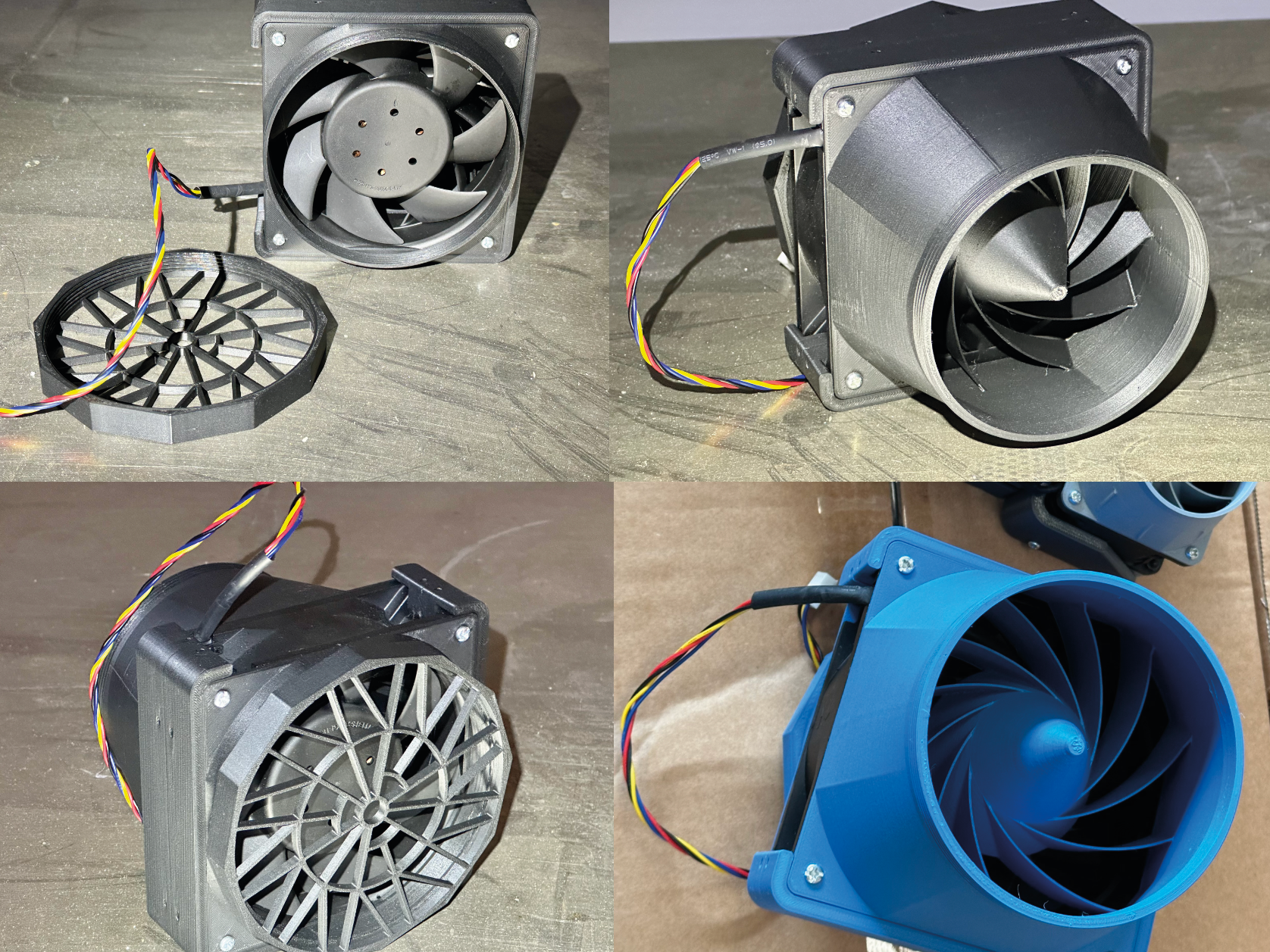 120mm x 38mm jet server fan grill threaded