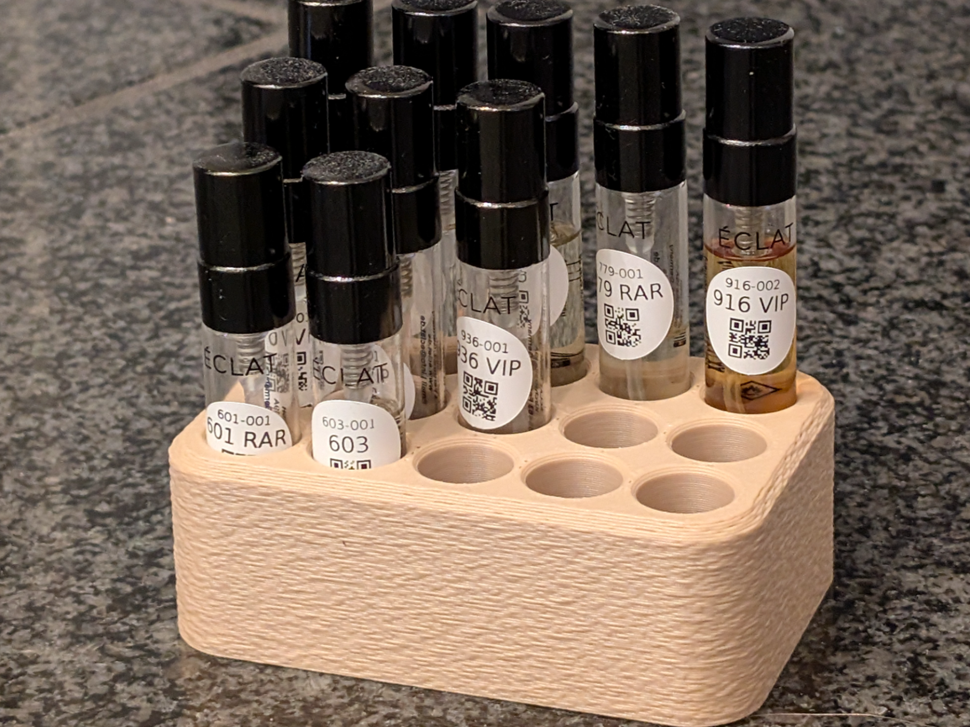 Wooden Perfume Sample Holder (5ml, Eclat)