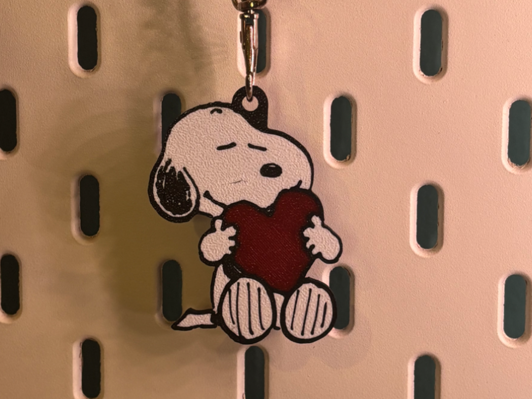 Snoopy con cuore portachiavi love regalo