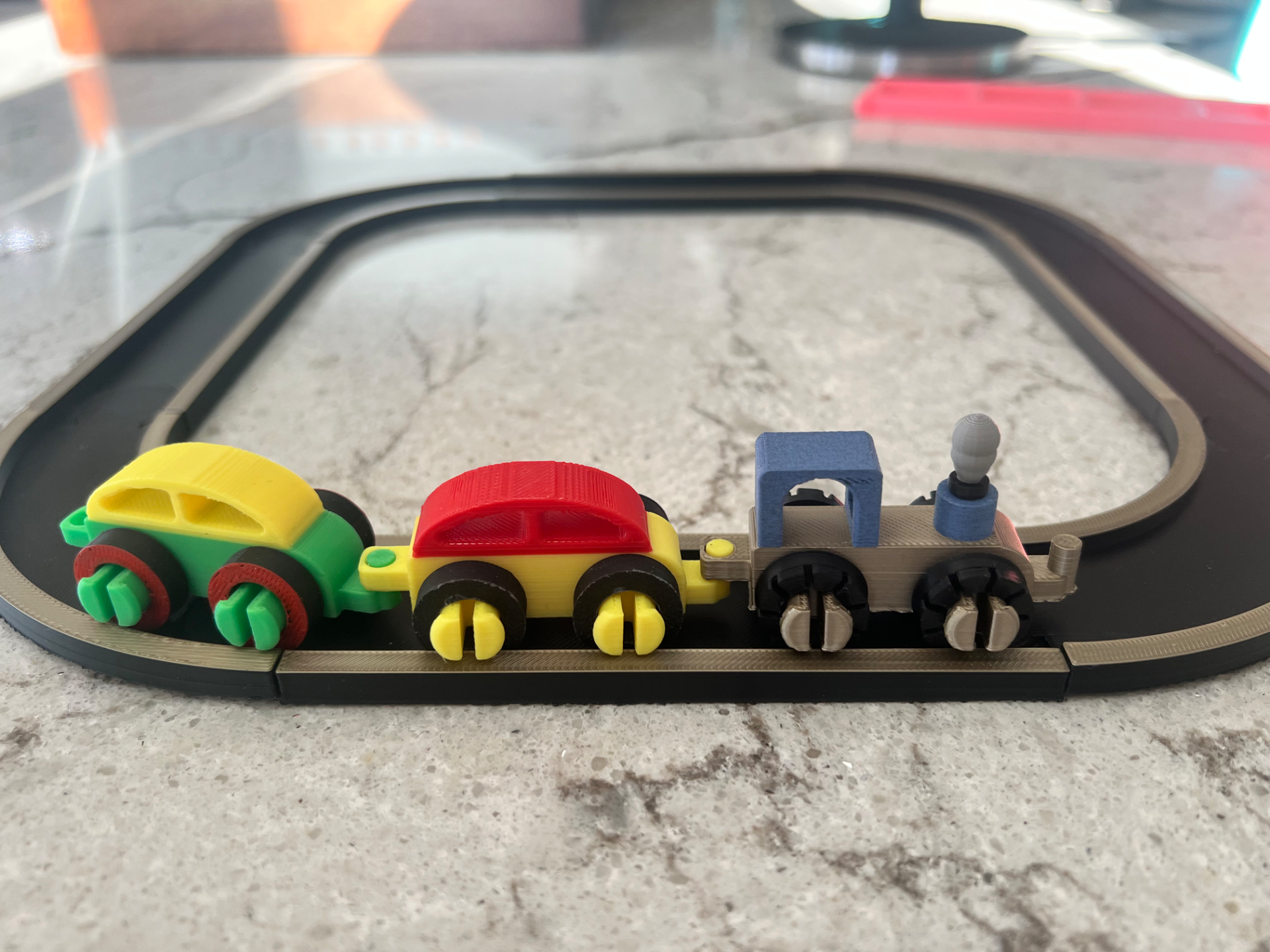 Train Track and Vehicles