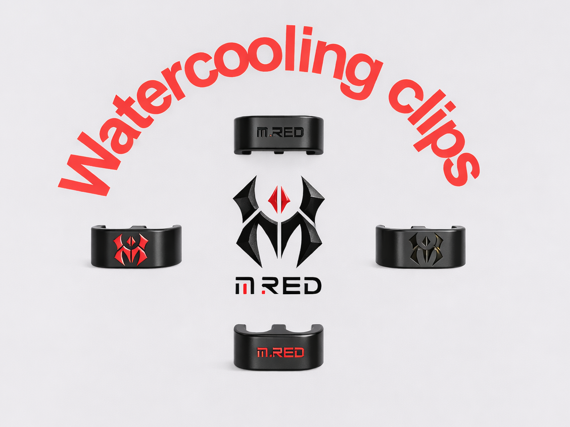 Watercooling pipe clips for MRED watercooling