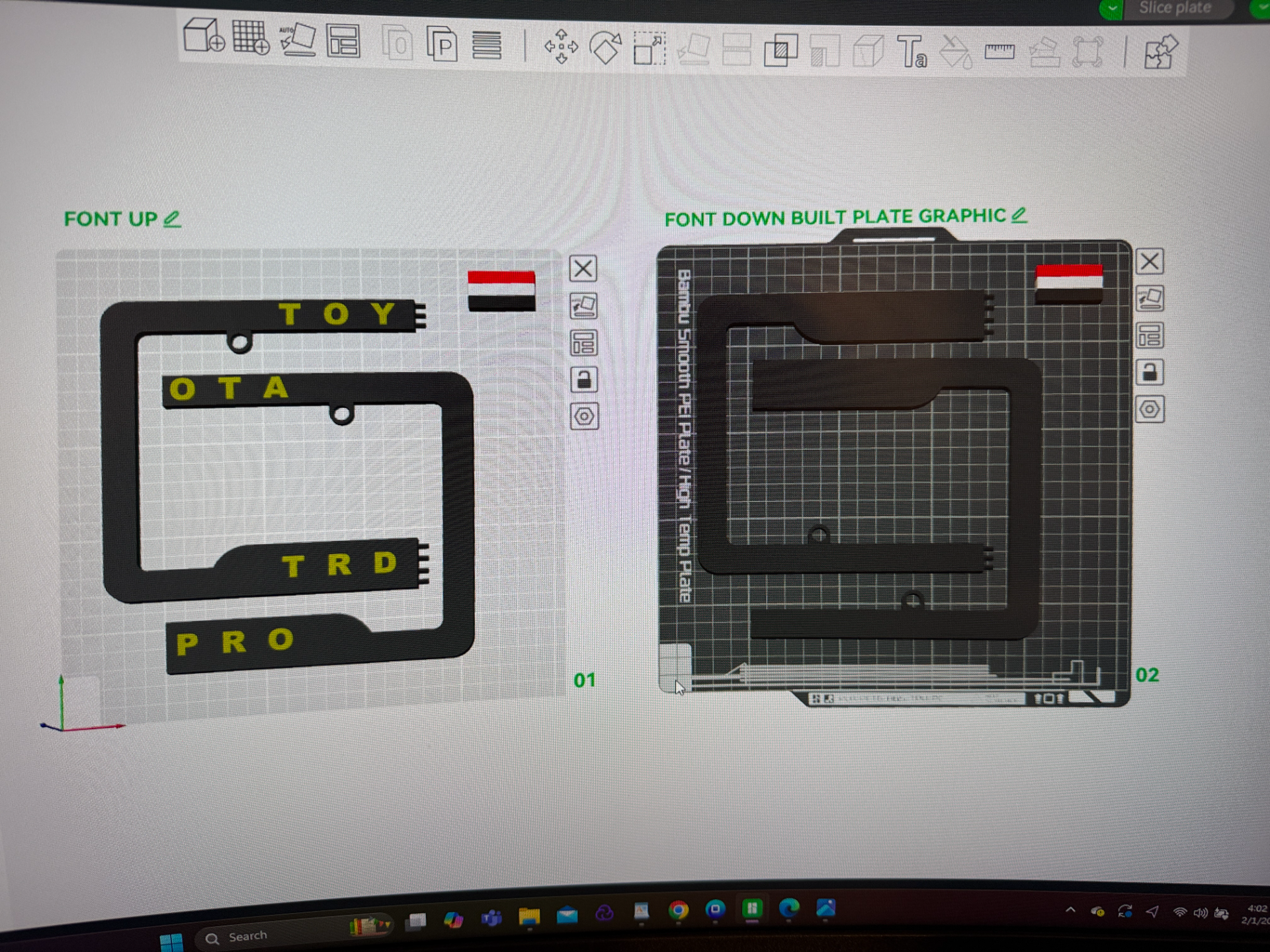 TOYOTA TRD PRO LICENSE PLATE FRAME