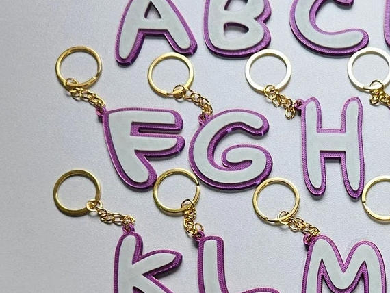 Letter F Keychain