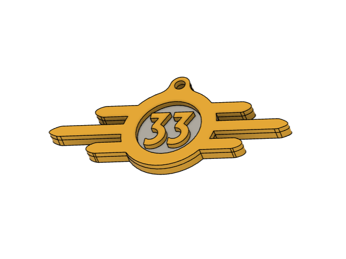 Fallout Vault 33 Keychain and Magnet
