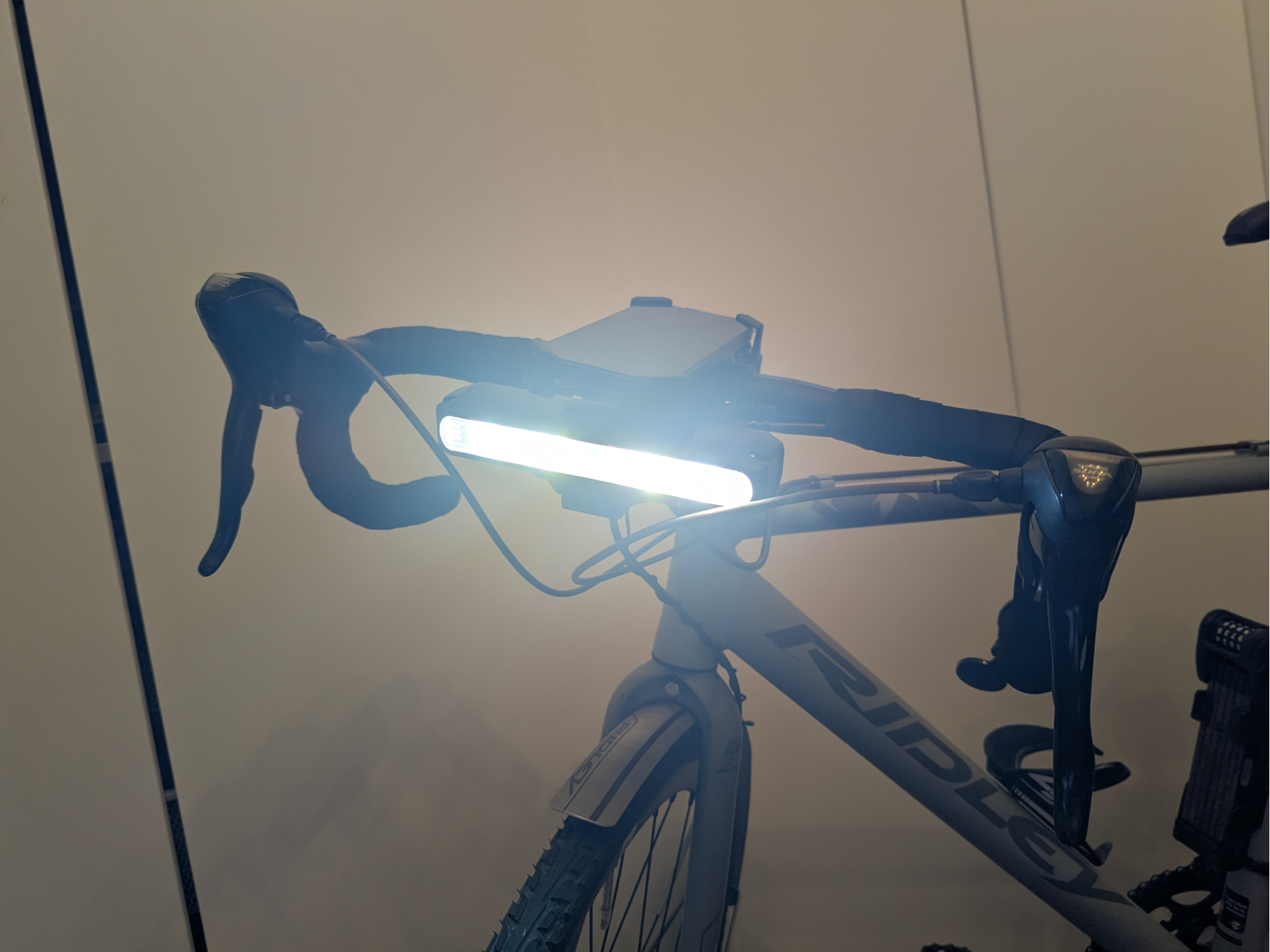 Gravel Bike Night Ride Phone & Light Adapter