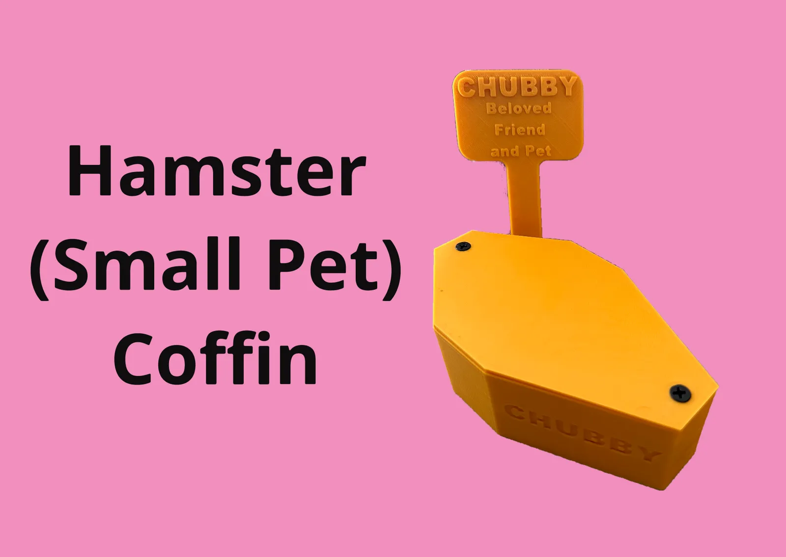 Hamster/Small Pet Coffin and Headstone.