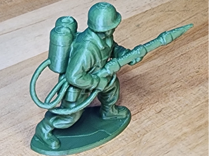 Flame Thrower Green Army Man Men Miniature Soldier