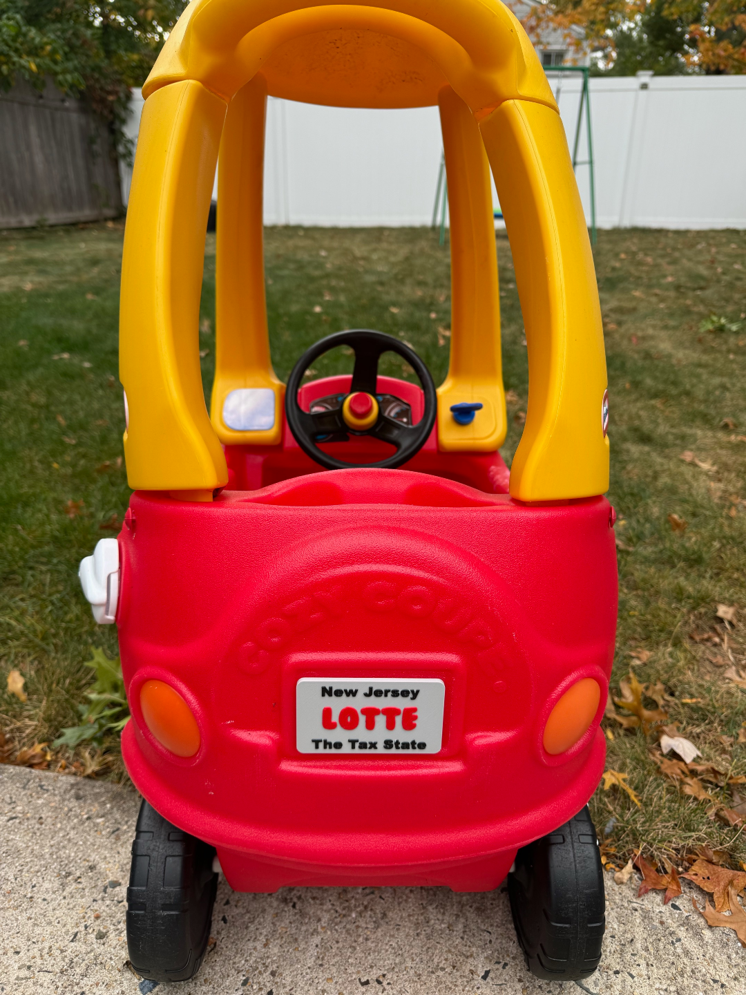 Cozy Coupe License Plate