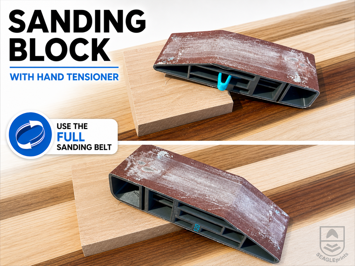 Schleifblock für Bänder 75x457mm
