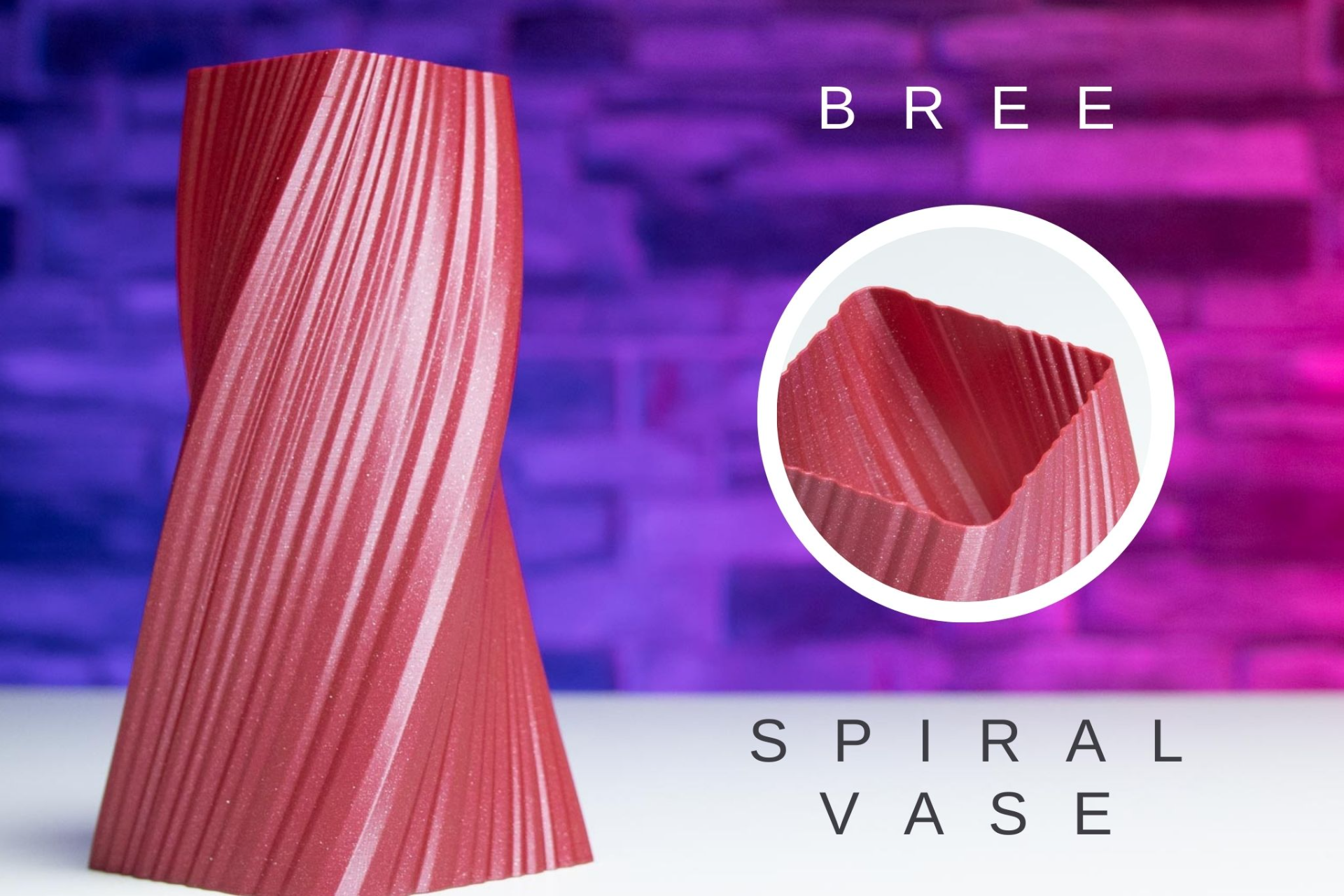 3D Print Modern Spiral Vase BREE