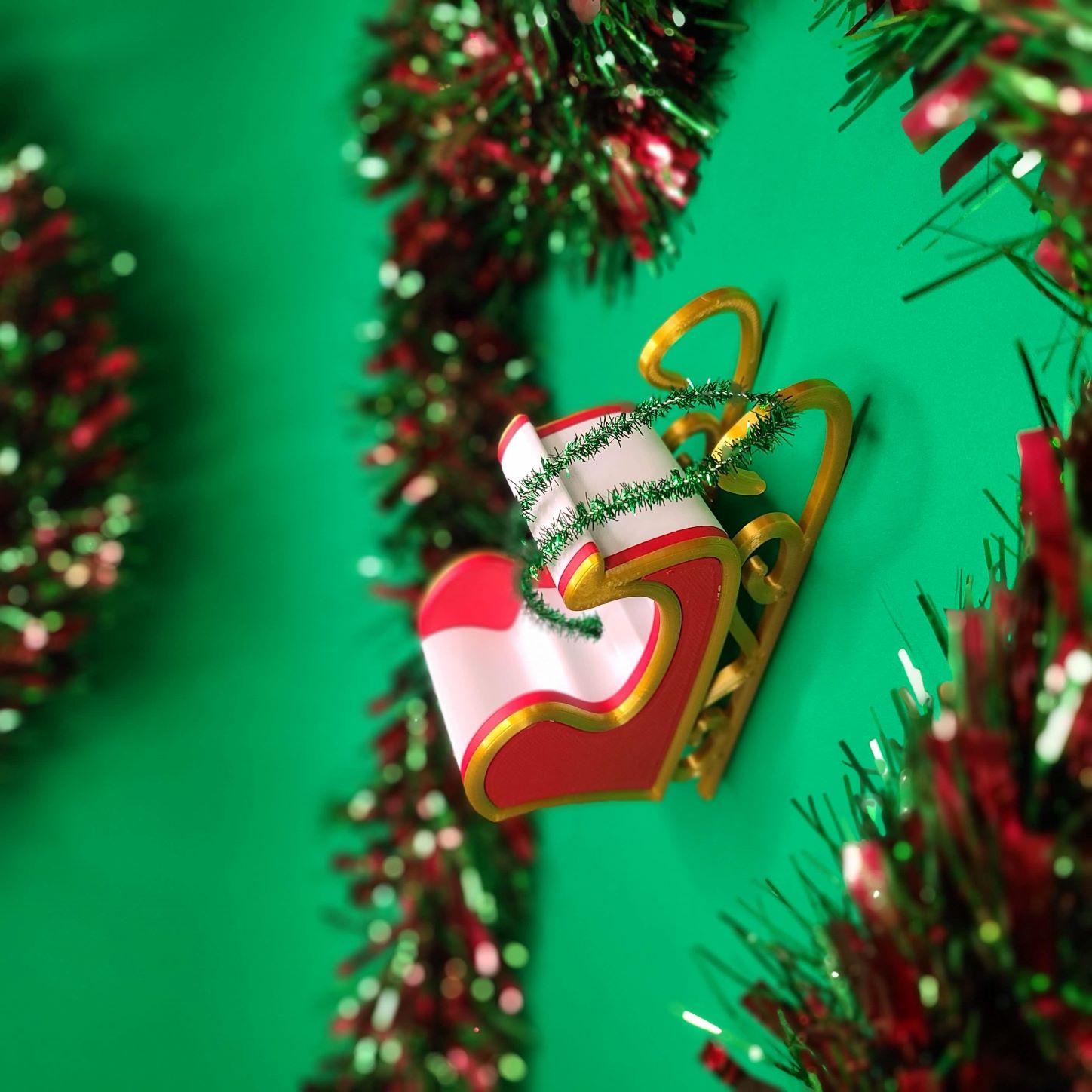 Santa's Sleigh Christmas Ornament
