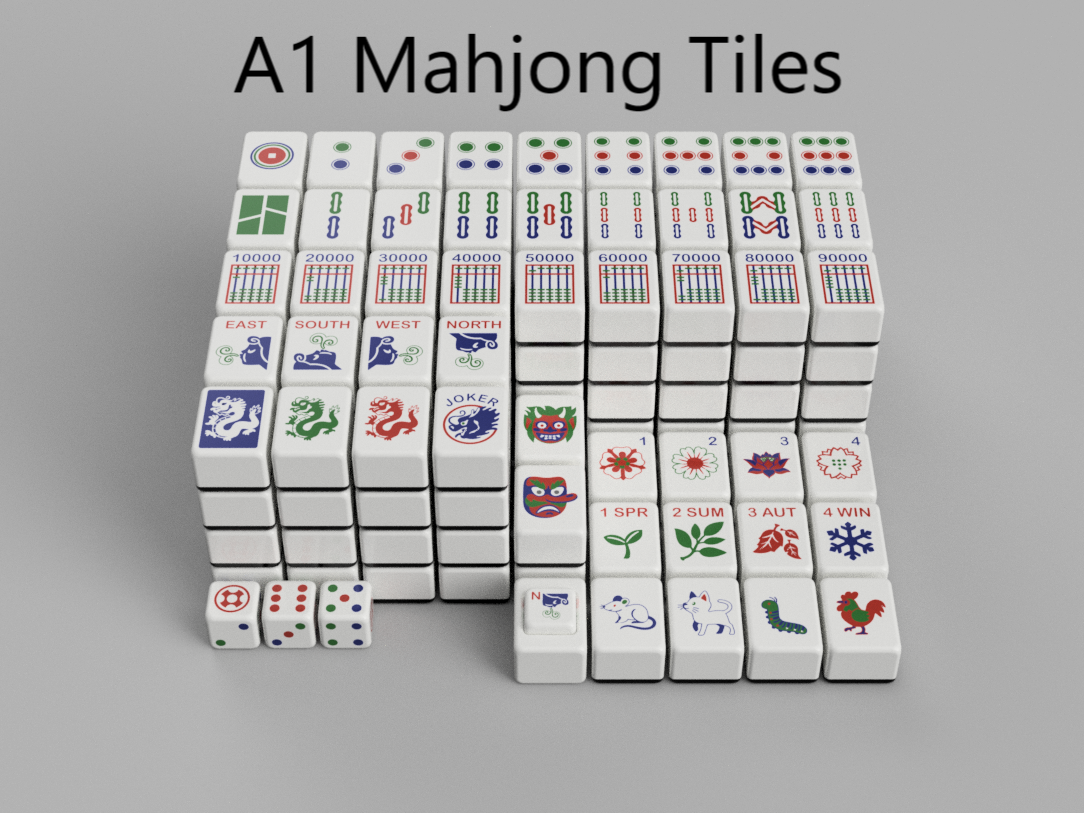Mahjong + Solitaire + Seaside Escape Modular Tiles
