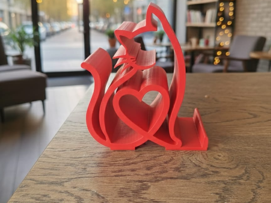 heart cat portacellulare gatto con cuore