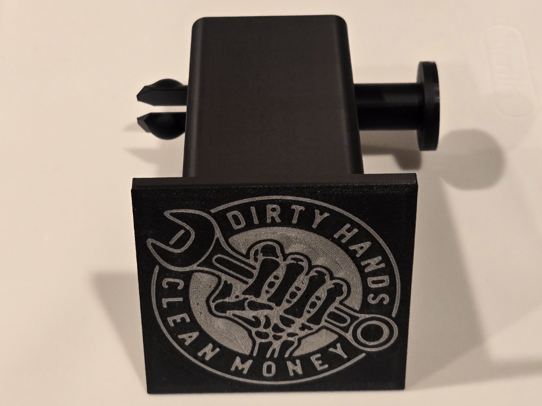 Dirty Hands Clean Money 2" hitch cover