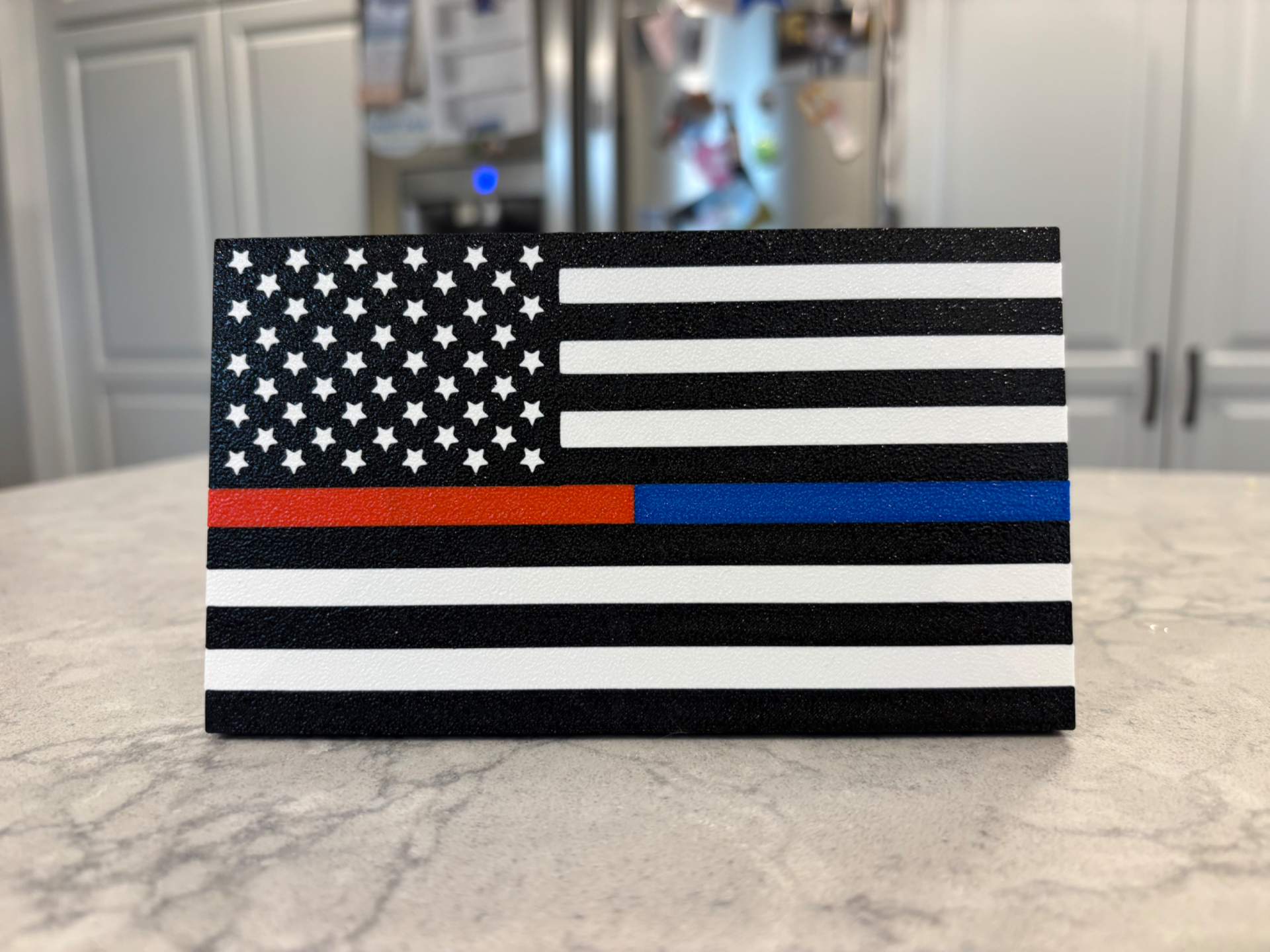 Blue line and Red line American flag hitch