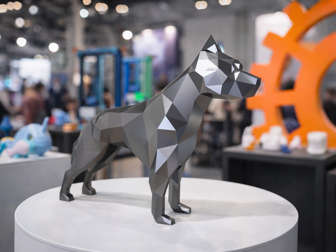 PITBULL DOG LOWPOLY