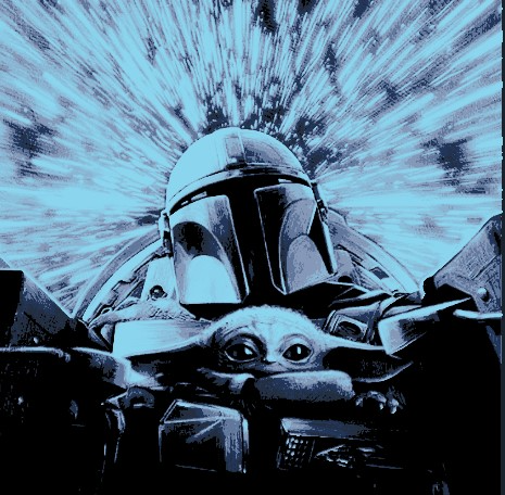 Mandalorian HUEFORGE 4 color print