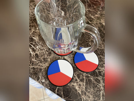 Czechia | CZ Flag Bear coaster