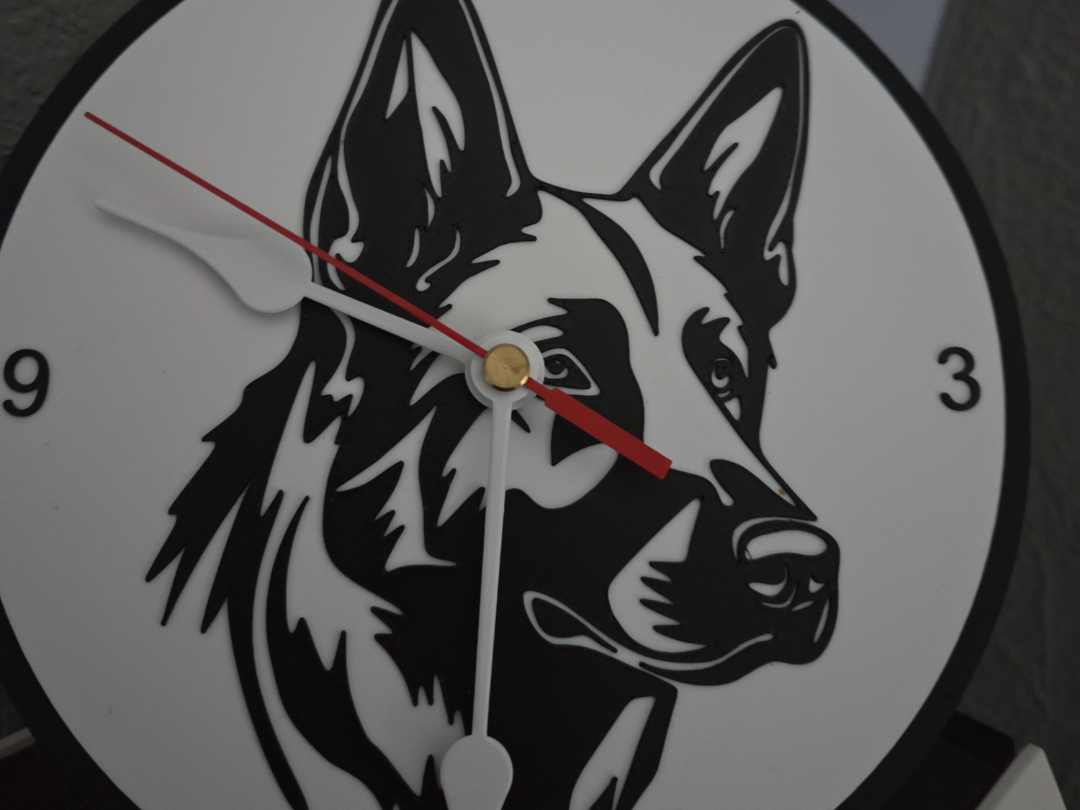 german shepherd dog clock