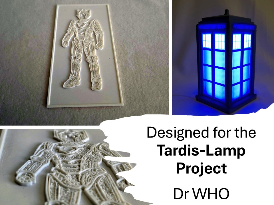 DrWho Lithophane für Tardis-Lampe No.1