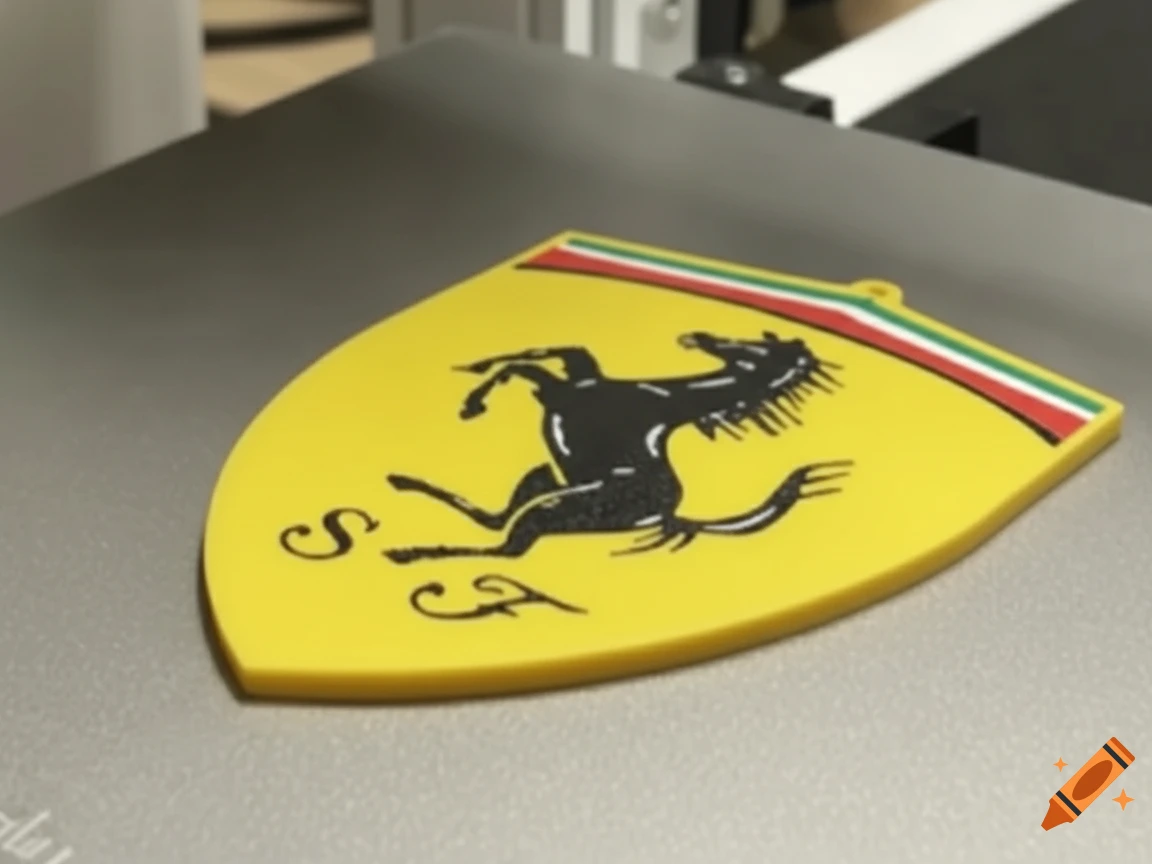 Anhänger mit dem ikonischen Ferrari-Logo