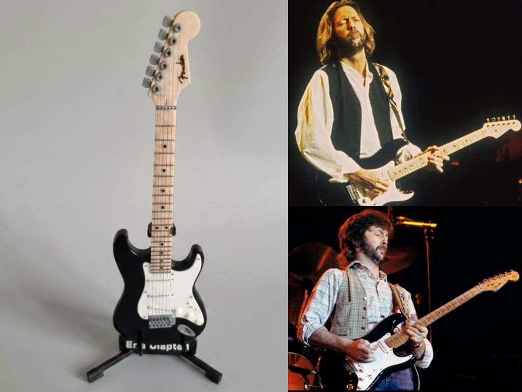 Guitar 17cm c/cordas - Fender Strat Eric Clapton