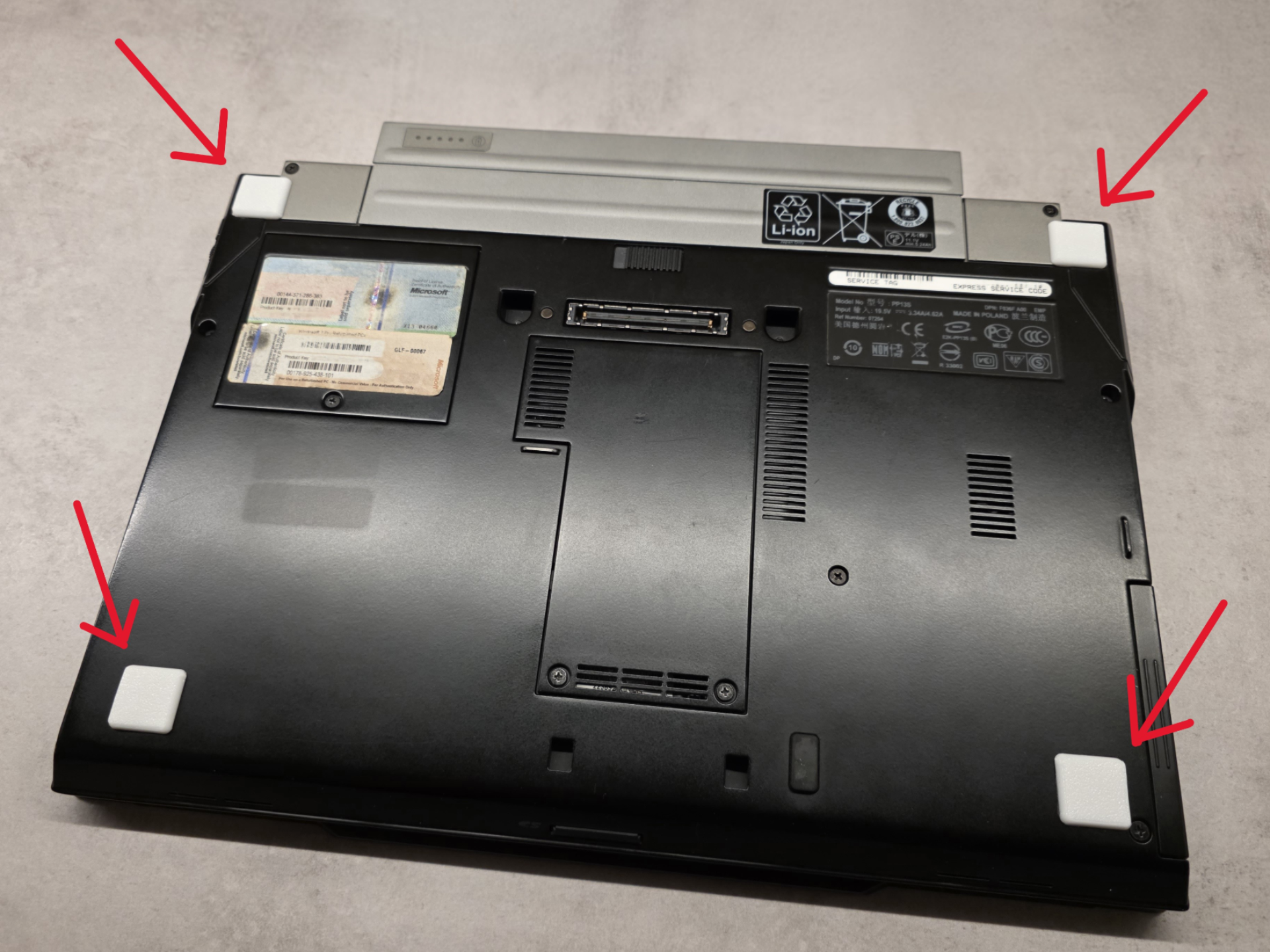 Laptop feet for Dell Latitude E4300