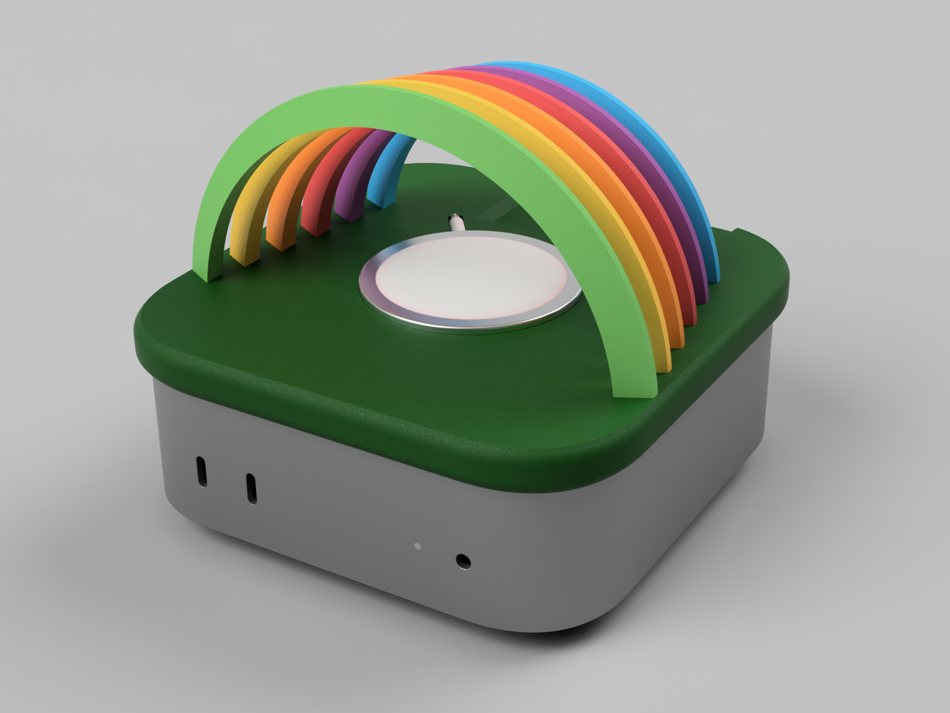 Six-Color Rainbow Stage for M4 Mac Mini + MagSafe