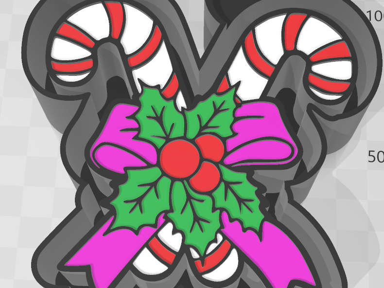 2 candycane Freshie Mold
