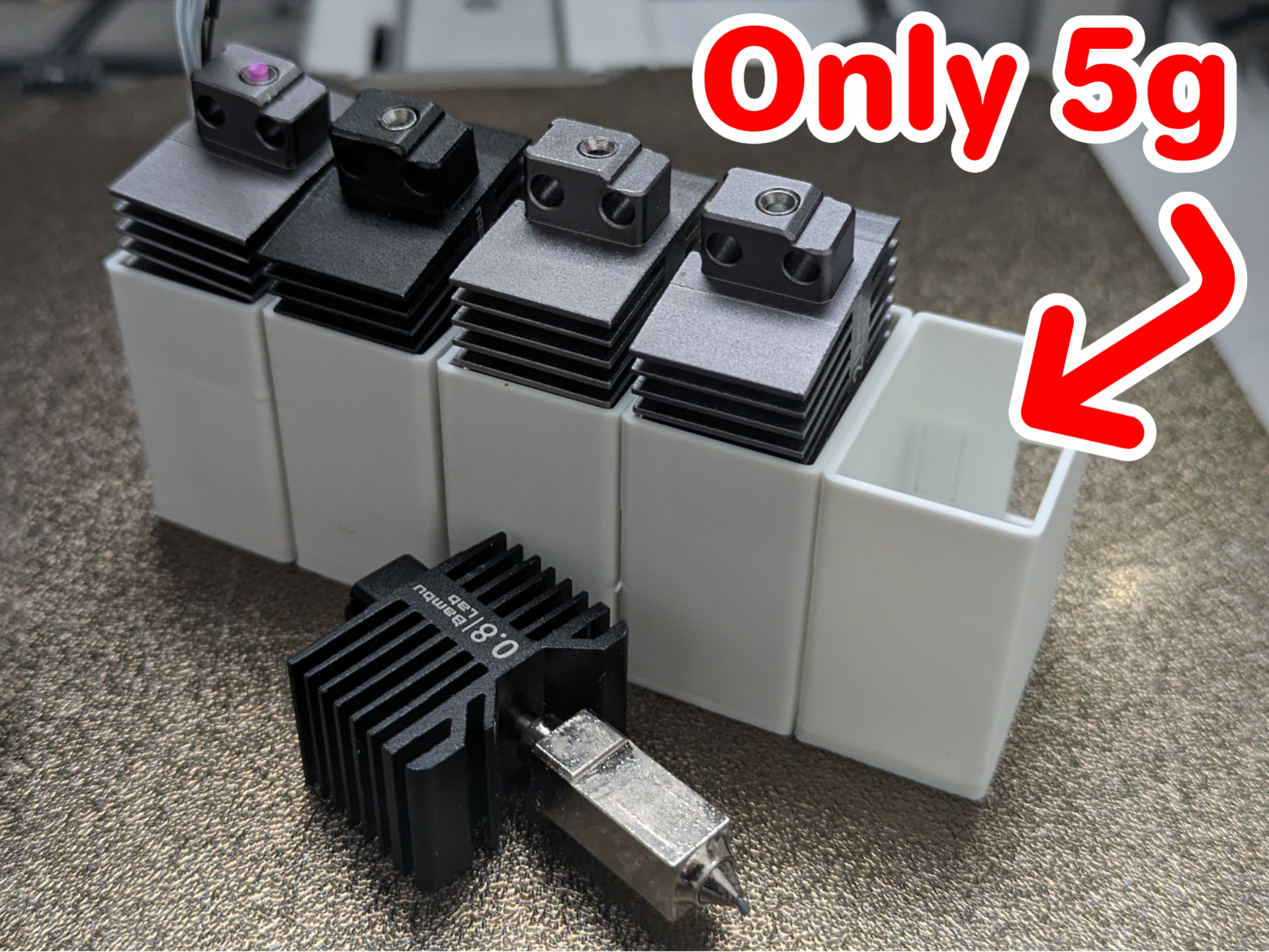 stackeable hotend box | P1P | P1S | X1C|