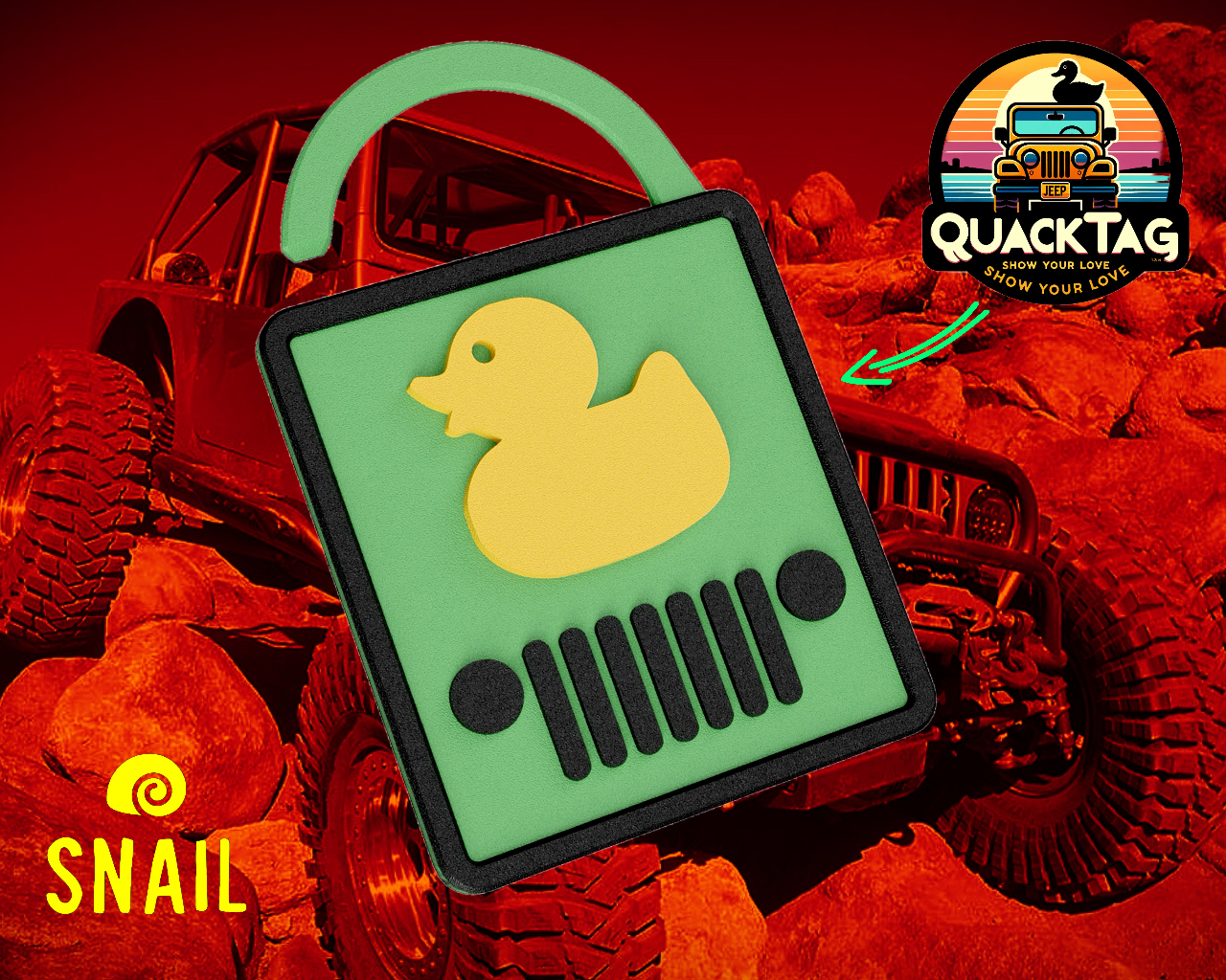 QuackTag. Made For Jeep Duck Game.
