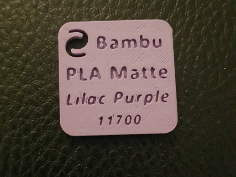 Échantillon filament Bambu PLA Lilac Purple(11700)