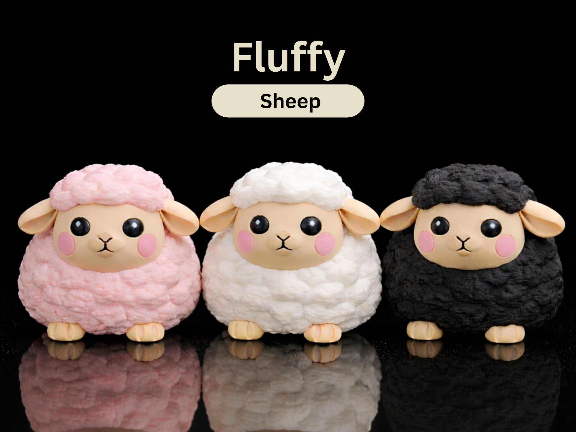 Fluffy Sheep – Cute Fuzzy Skin Decor
